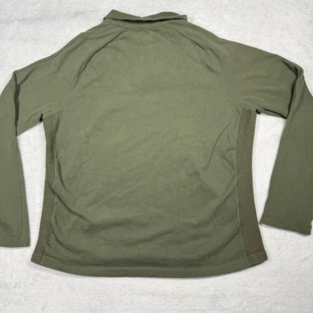 Polo Ralph Lauren Olive Green Cotton Wool Blend Quarter Zip Pullover Mens Size L